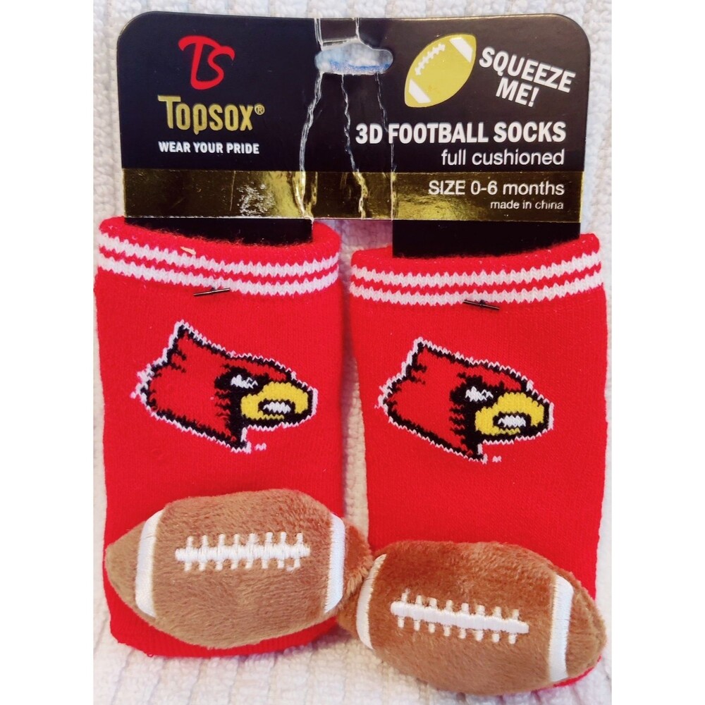 NFL Arizona Cardinals Infant Baby Socks - Size 0-6Months with 3D Football toes